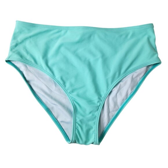 One-Shoulder Ruffle Swimsuit in Aqua - Picture 5 of 11